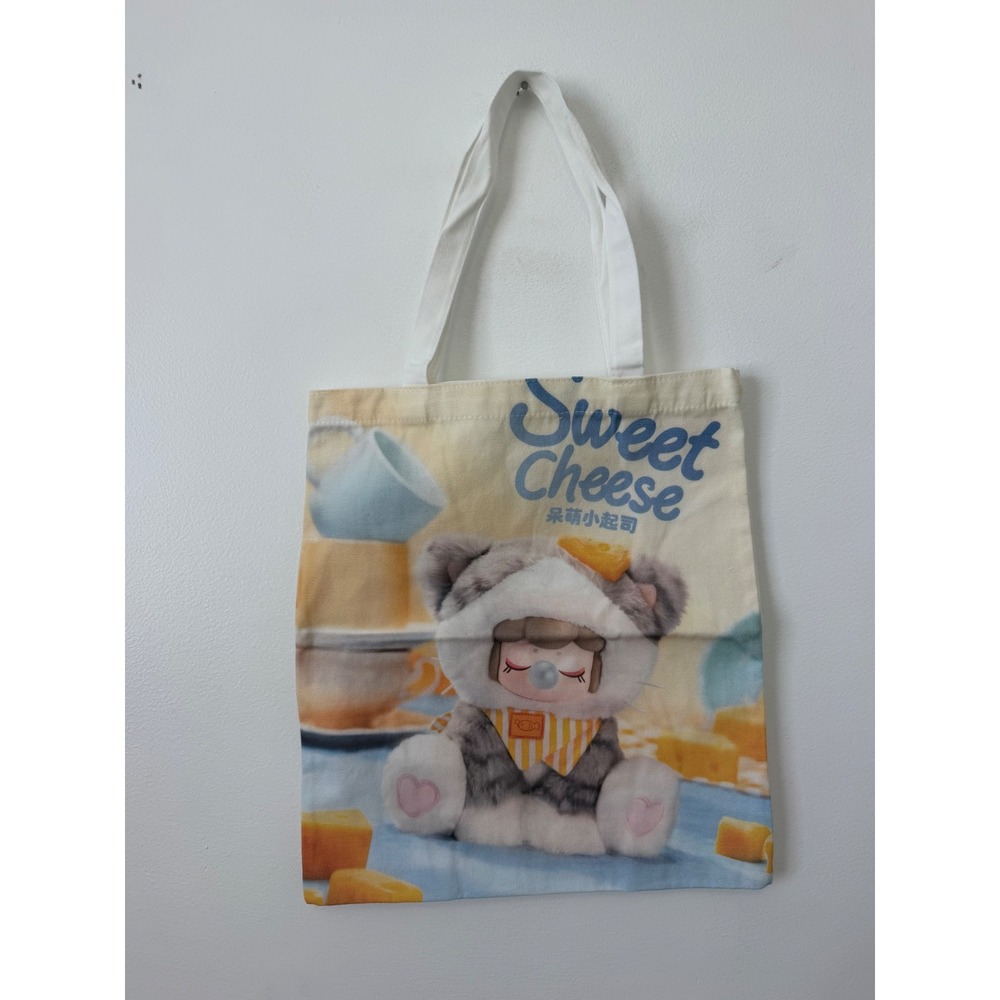 Sweet Cheese Nanci-Inspired Canvas Tote – Cream & Blue – NWOT